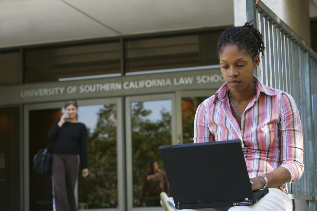 student on laptop